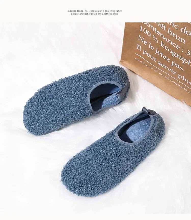 Black Cotton Slip-On Shoes for Men Women Indoor Wear — feature 23