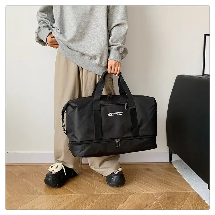 Black Dry Wet Separation Yoga Bag for Men Women — feature 25