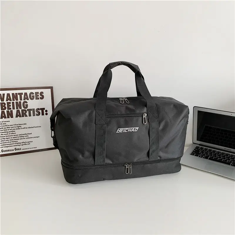 Black Dry Wet Separation Yoga Bag for Men Women - Image 4