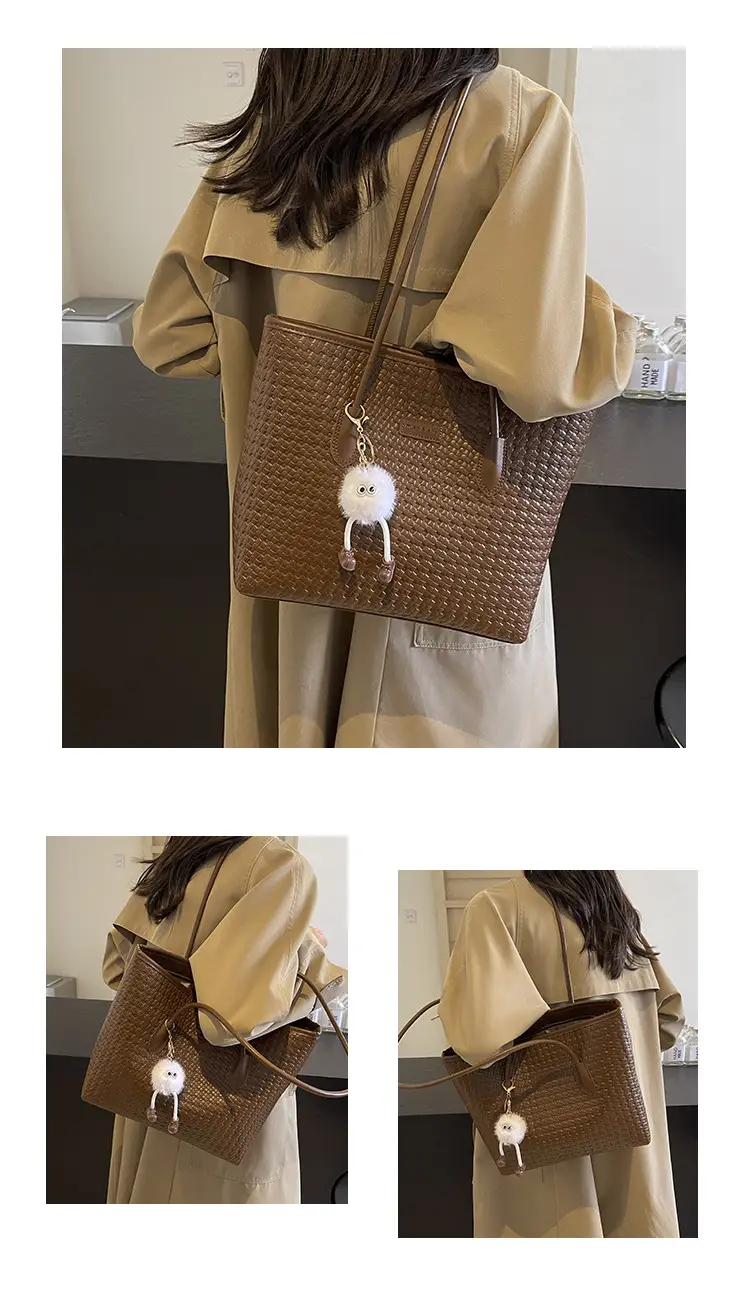 Black Retro Woven Shoulder Bag 2024 New — feature 11