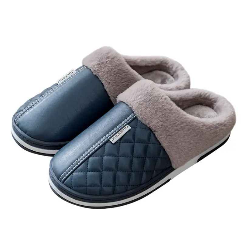 Elderly Cotton Slippers Women's Autumn Winter Mother's Waterproof Non-Slip Indoor Home 2022 New Woolen Cotton Slippers - Image 9