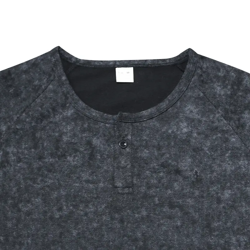 2025 Men's 2025 Retro Old Henry Collar T-Shirt Heavy Slim Raglan — feature 13
