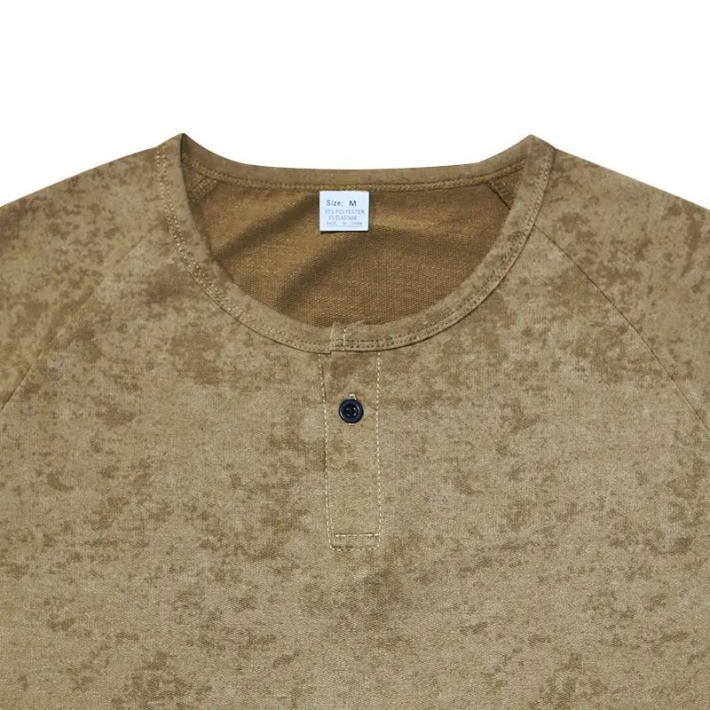 2025 Men's 2025 Retro Old Henry Collar T-Shirt Heavy Slim Raglan — feature 27