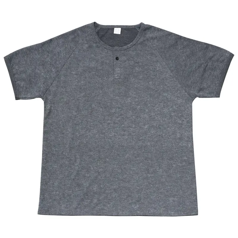 2025 Men's 2025 Retro Old Henry Collar T-Shirt Heavy Slim Raglan — feature 32