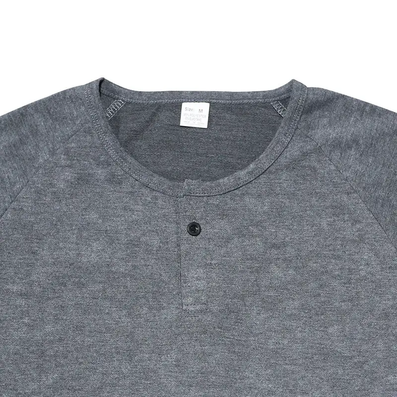 2025 Men's 2025 Retro Old Henry Collar T-Shirt Heavy Slim Raglan — feature 34