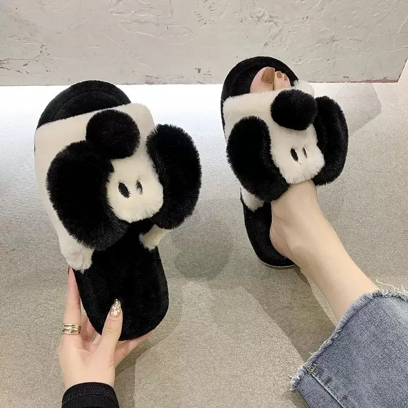 New Cute Dog Cotton Slippers for Women Couple Instagram Fashionable Indoor Home Non-slip Warm Plush Cotton Shoes for Men - Image 2