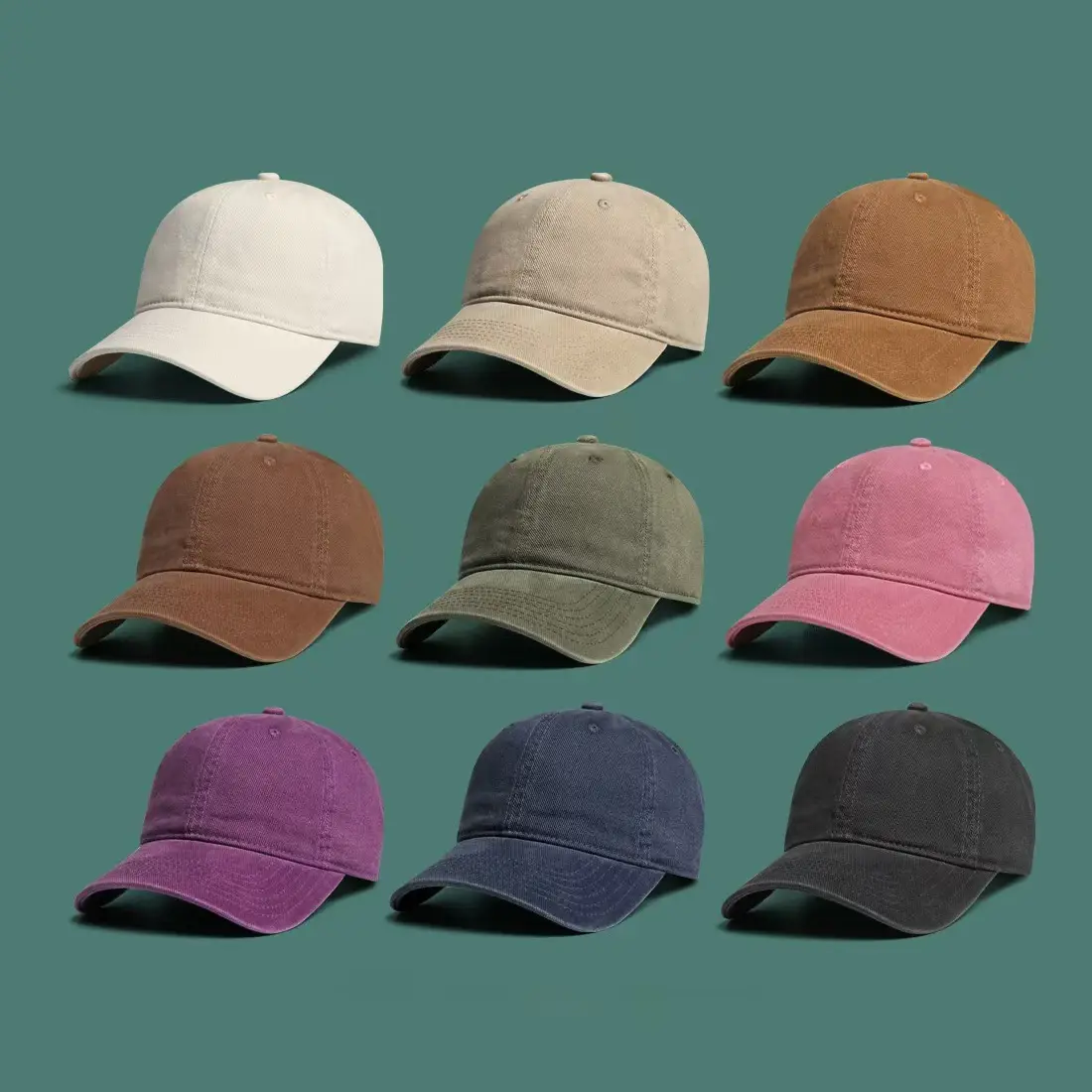 Men's Brown Vintage Baseball Cap Big Head Wide Brim - Image 10