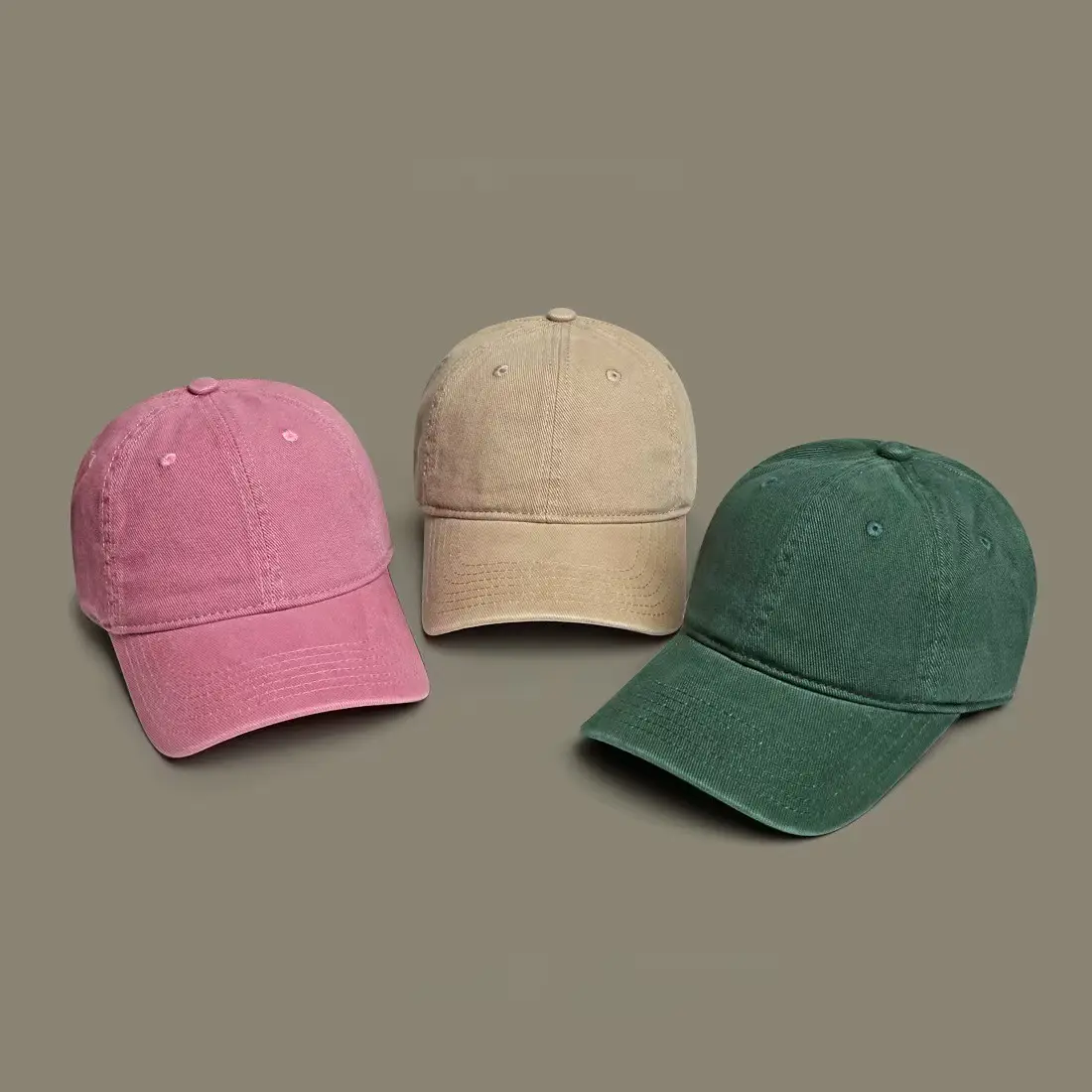 Men's Brown Vintage Baseball Cap Big Head Wide Brim - Image 11