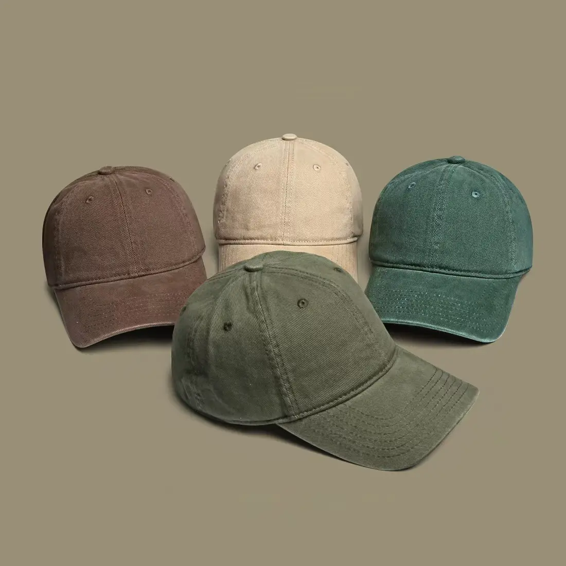 Men's Brown Vintage Baseball Cap Big Head Wide Brim - Image 12