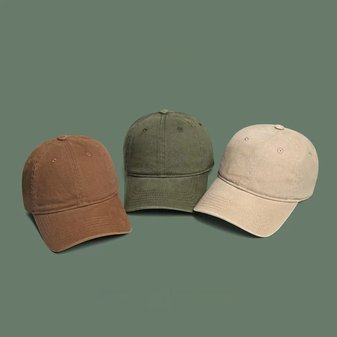 Men's Brown Vintage Baseball Cap Big Head Wide Brim — feature 5