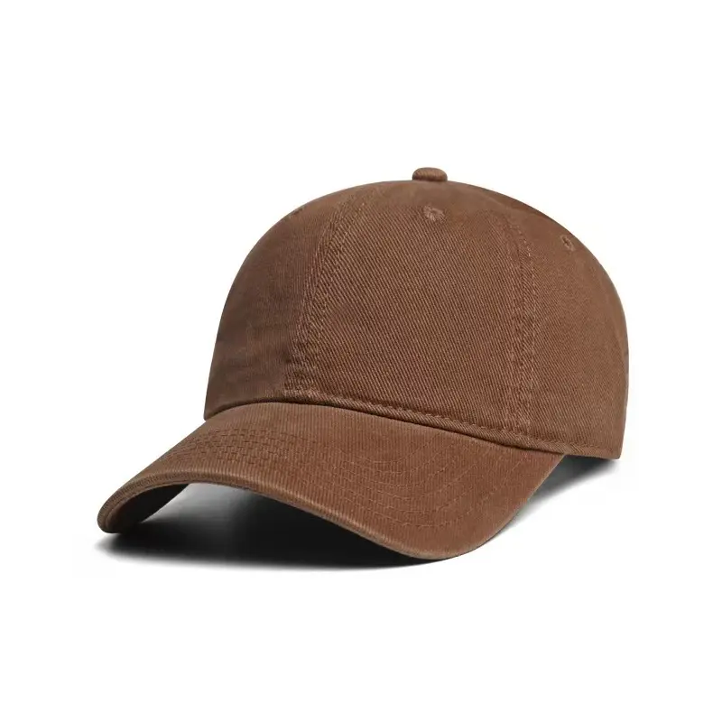Men's Brown Vintage Baseball Cap Big Head Wide Brim - Image 6