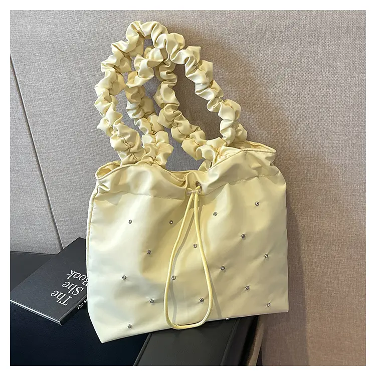 Pink Pleated Women's Shoulder Bag 2024 - Image 5