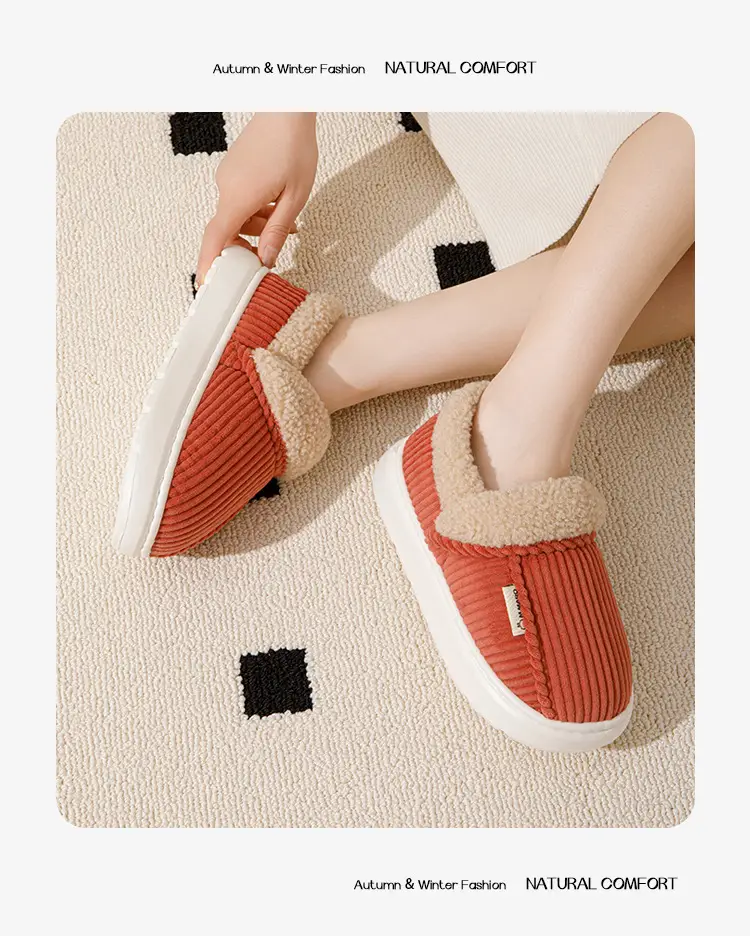 Bug Bunny Winter Cotton Slippers for Men's Home Warm Non-slip Comfortable Thick Foot Heel Outer Wearing Cotton Shoes for Women — feature 19
