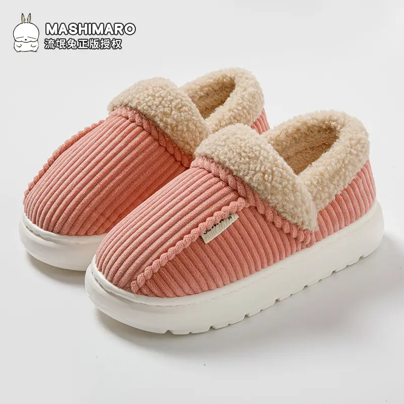 Bug Bunny Winter Cotton Slippers for Men's Home Warm Non-slip Comfortable Thick Foot Heel Outer Wearing Cotton Shoes for Women - Image 4