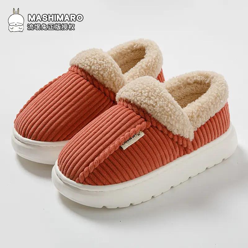 Bug Bunny Winter Cotton Slippers for Men's Home Warm Non-slip Comfortable Thick Foot Heel Outer Wearing Cotton Shoes for Women - Image 5