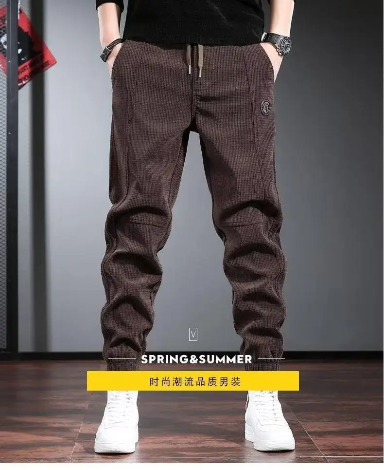 Men Fleece Pants Brown Loose Toe Winter 2024 — feature 10