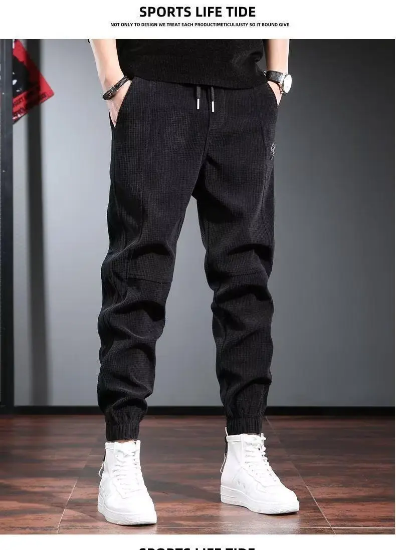 Men Fleece Pants Brown Loose Toe Winter 2024 — feature 13