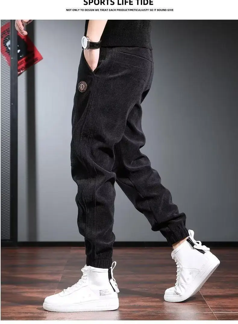 Men Fleece Pants Brown Loose Toe Winter 2024 — feature 15