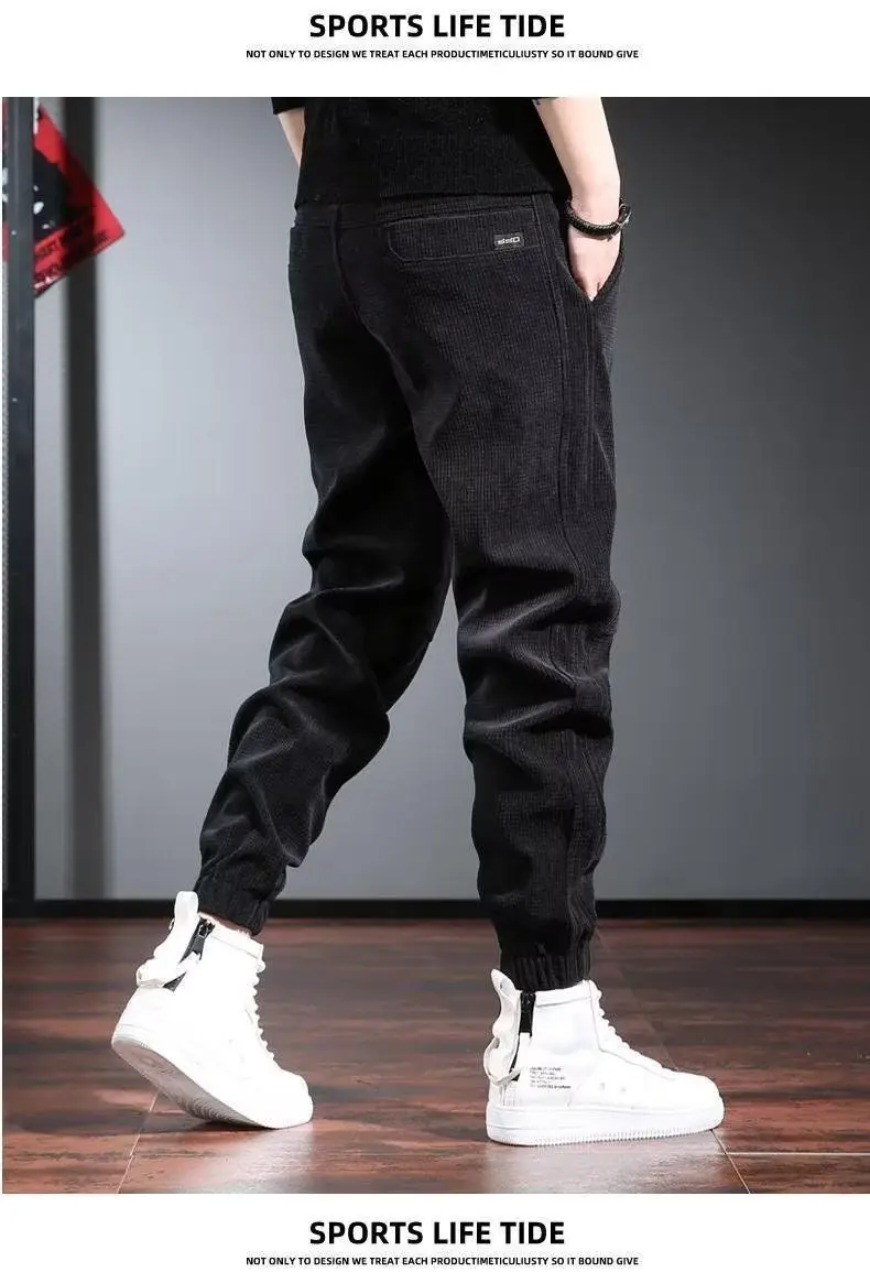 Men Fleece Pants Brown Loose Toe Winter 2024 — feature 16
