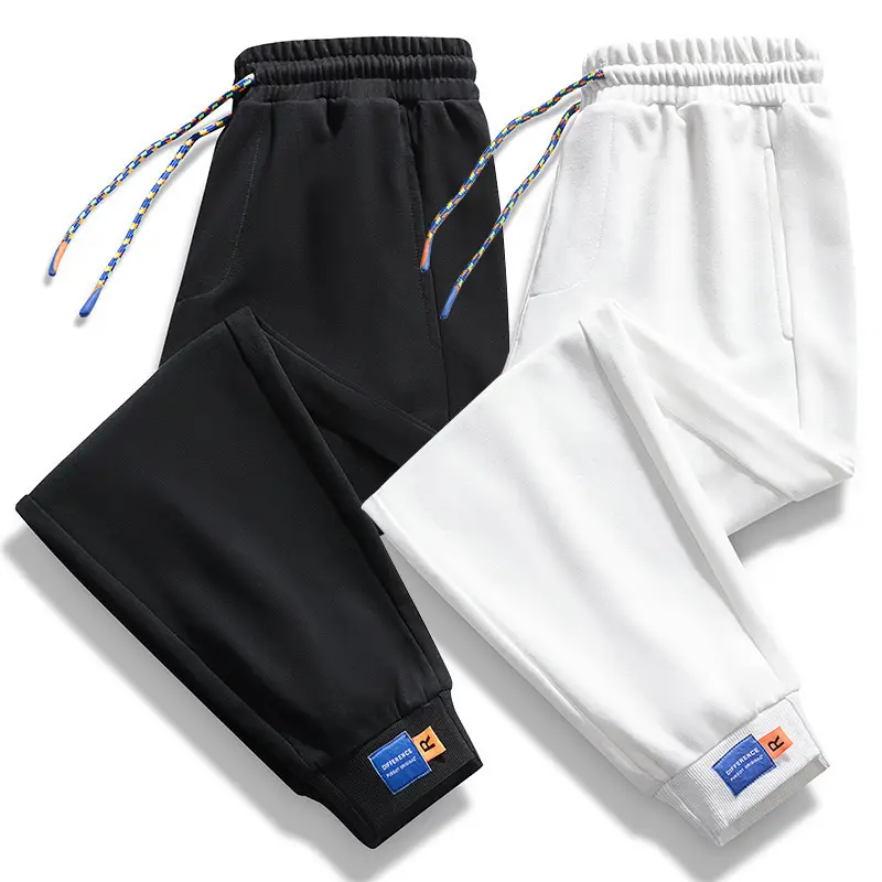 Men's Black Elastic Waist Casual Pants - Image 5