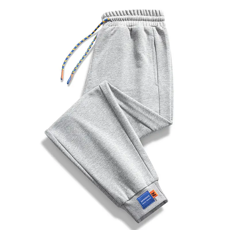 Men's Black Elastic Waist Casual Pants - Image 2