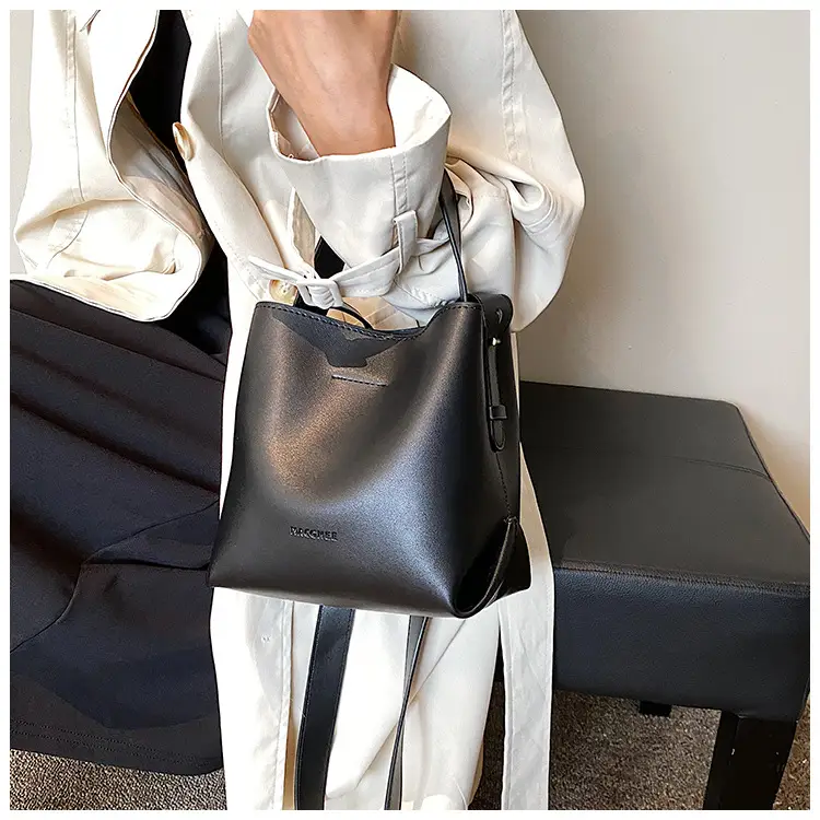 Women's Brown Leather Bucket Bag Small 2024 β feature 20