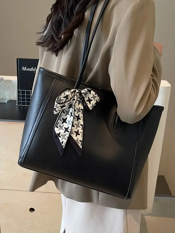 Black Crossbody Tote Bag Women 2024 Winter Autumn - Image 5