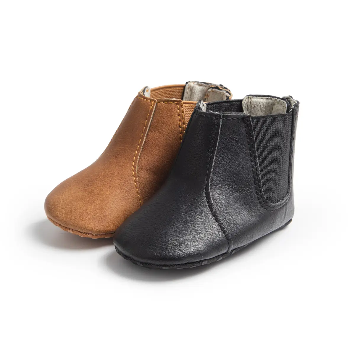 Black Casual Baby Boots with Fleece Lining