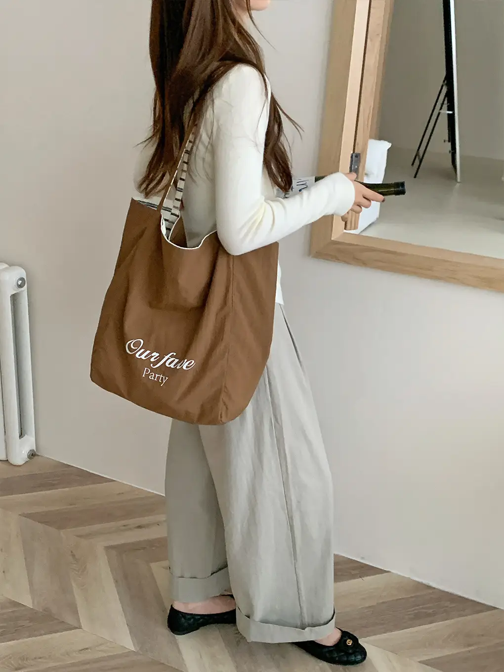 Puppy Plaid Tote Bag Blue Red Underarm Shoulder Bag — feature 35