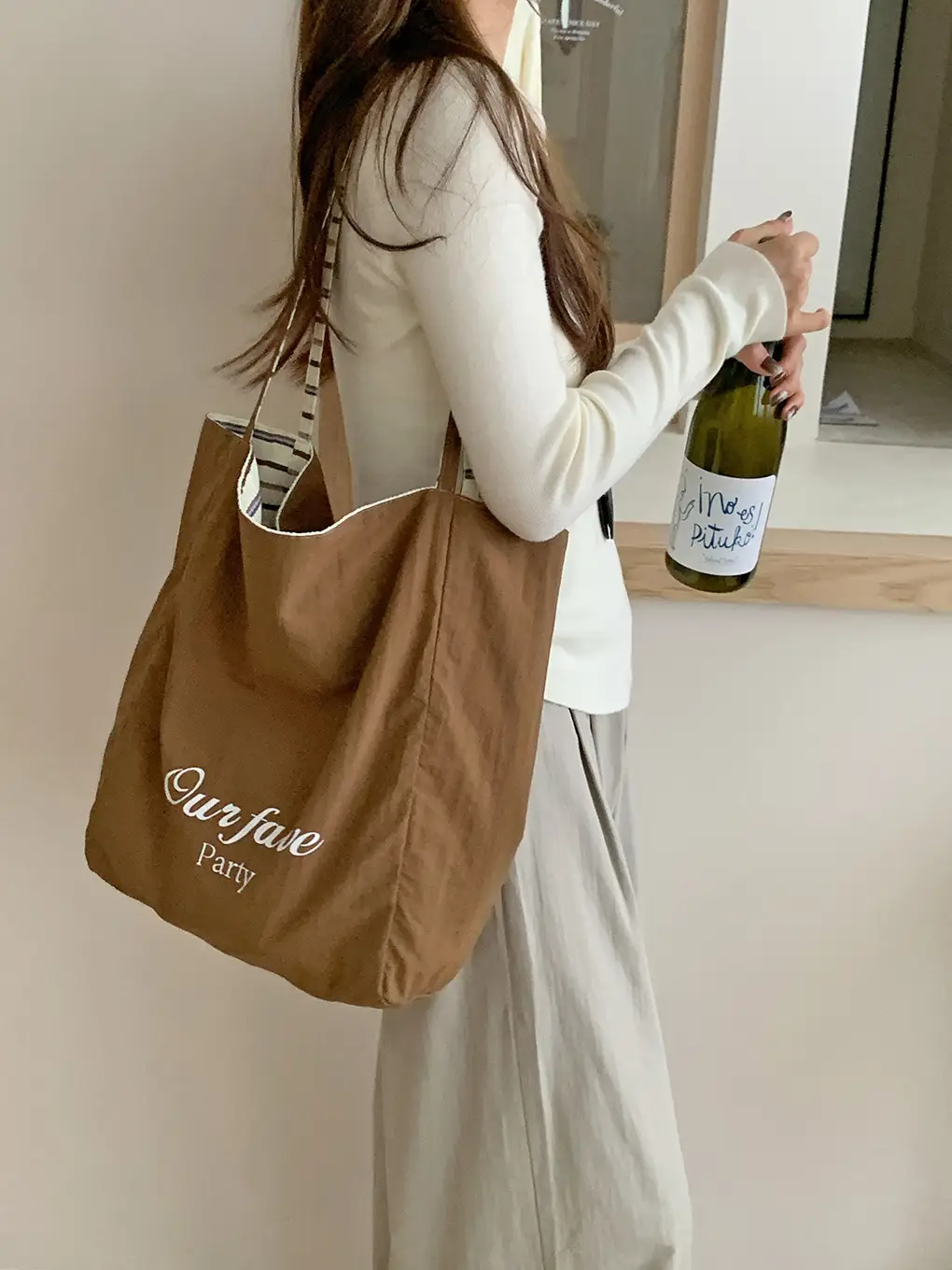 Puppy Plaid Tote Bag Blue Red Underarm Shoulder Bag — feature 36