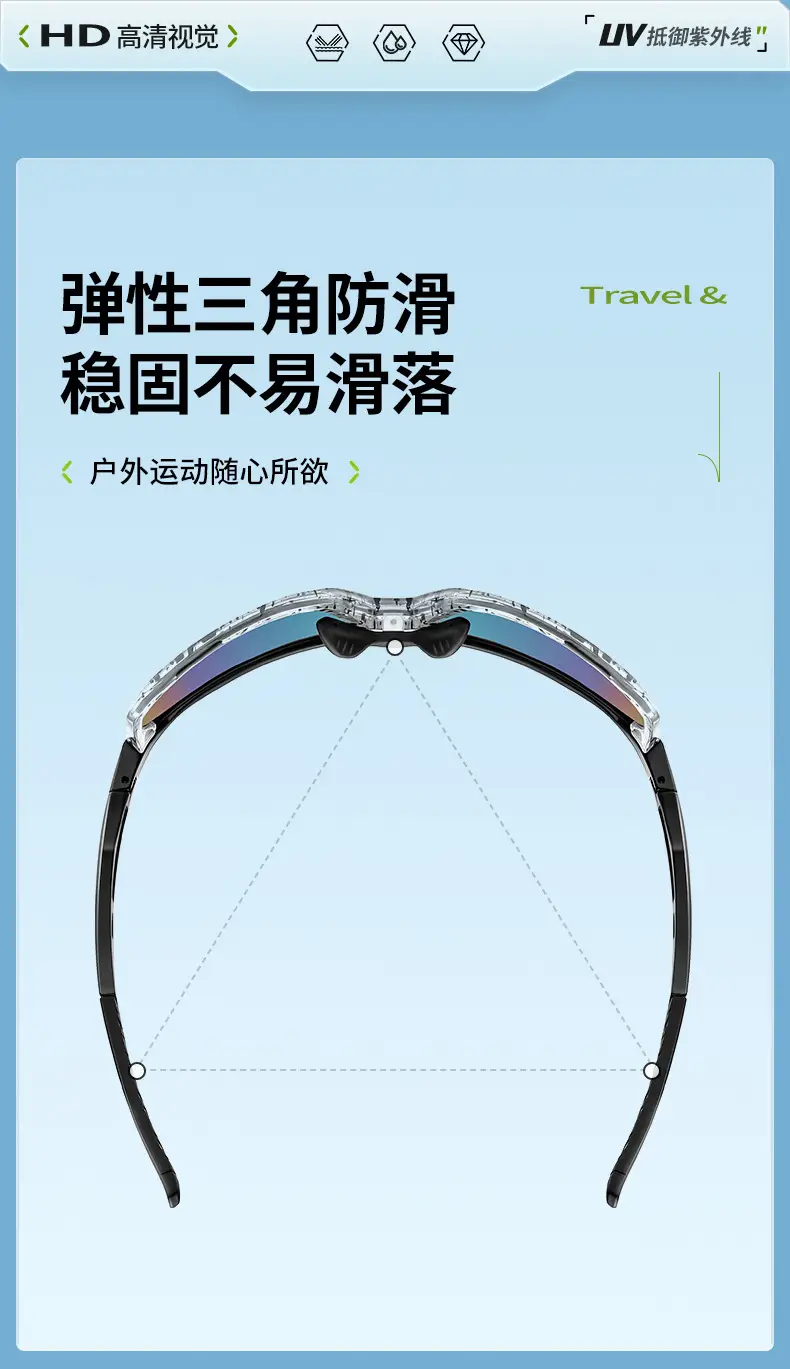 European Riding Glasses Windproof Dustproof Blue Mirror — feature 5