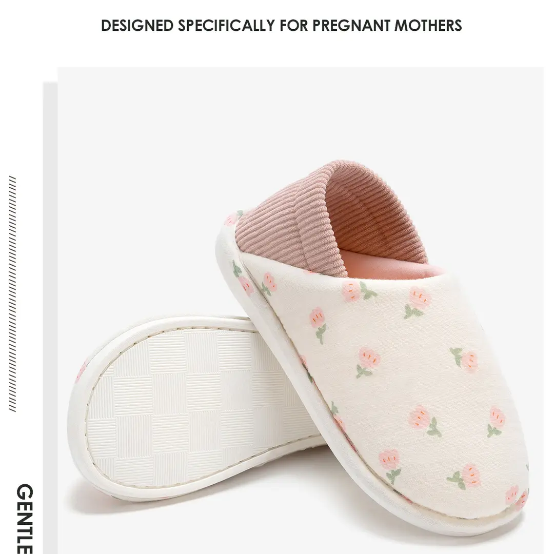 Jie Liya Non-Slip Maternity Shoes for Women, Spring and Autumn, Lightweight, Closed-Back, Warm, Dual-Use Indoor Cotton Slippers for Pregnant and Postpartum Women — feature 20