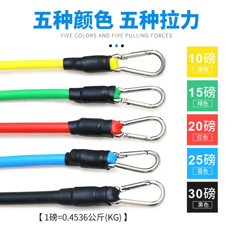 Portable Household 11 Piece Set Tally Rope suit Training Set Elaine Rope Fitness Men's Door Resistance Belt