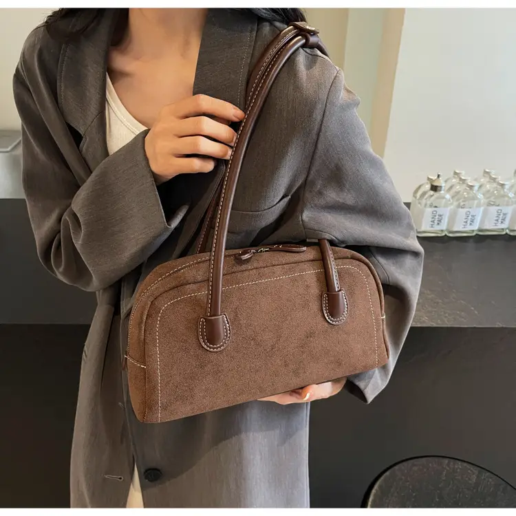 Women Vintage Frosted Shoulder Bag Red 2024 — feature 20