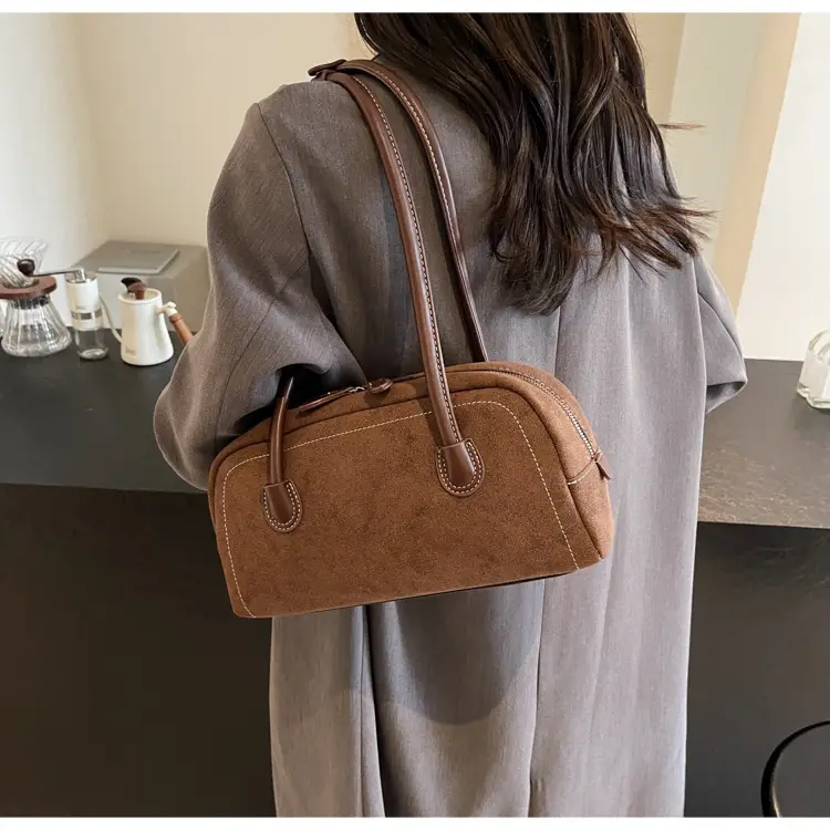 Women Vintage Frosted Shoulder Bag Red 2024 — feature 22
