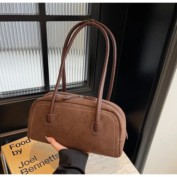 Women Vintage Frosted Shoulder Bag Red 2024 — feature 54
