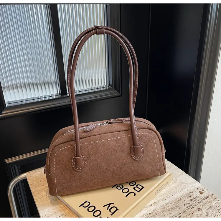 Women Vintage Frosted Shoulder Bag Red 2024 — feature 55