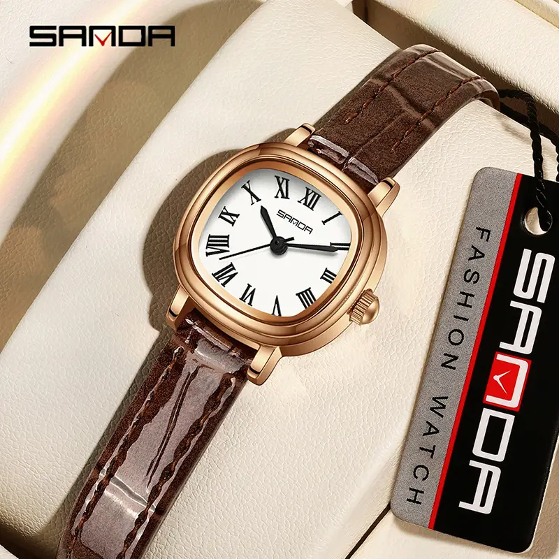 Sanda Women's Quartz Watch Rose Gold Square Dial - Image 15
