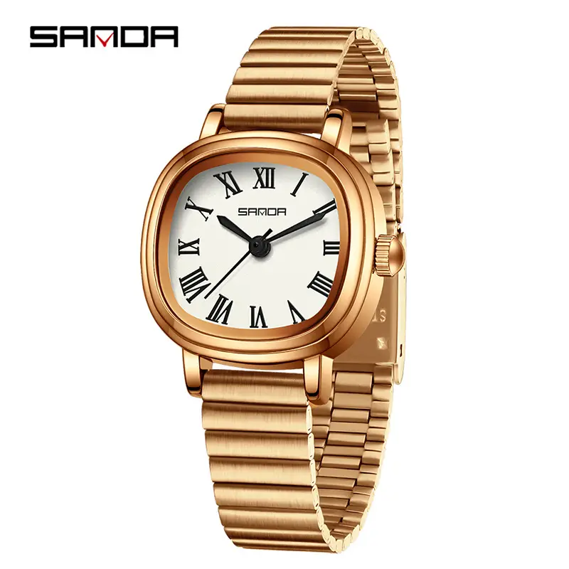 Sanda Women's Quartz Watch Rose Gold Square Dial - Image 18