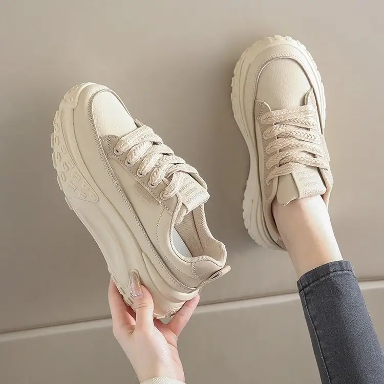 Non-slip Torre Shoes Feet Show Running sneaker 2024 Autumn Platform Shoes Women's Thick-soled Shoes for Small People Show Height Women's Shoes