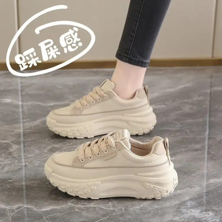Non-slip Torre Shoes Feet Show Running sneaker 2024 Autumn Platform Shoes Women's Thick-soled Shoes for Small People Show Height Women's Shoes