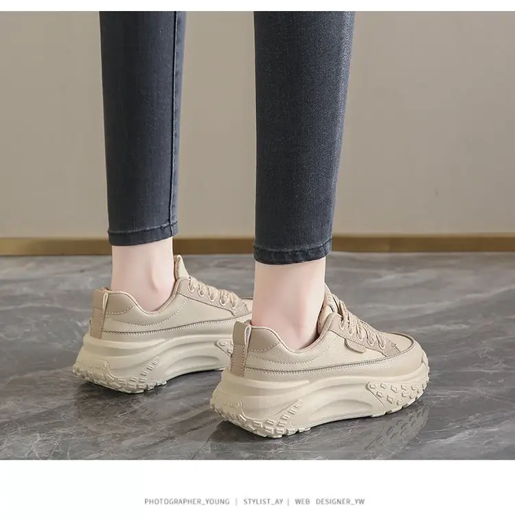 Non-slip Torre Shoes Feet Show Running sneaker 2024 Autumn Platform Shoes Women's Thick-soled Shoes for Small People Show Height Women's Shoes — feature 13