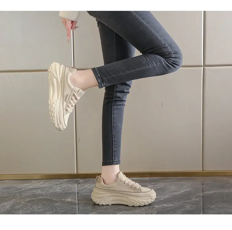 Non-slip Torre Shoes Feet Show Running sneaker 2024 Autumn Platform Shoes Women's Thick-soled Shoes for Small People Show Height Women's Shoes — feature 14
