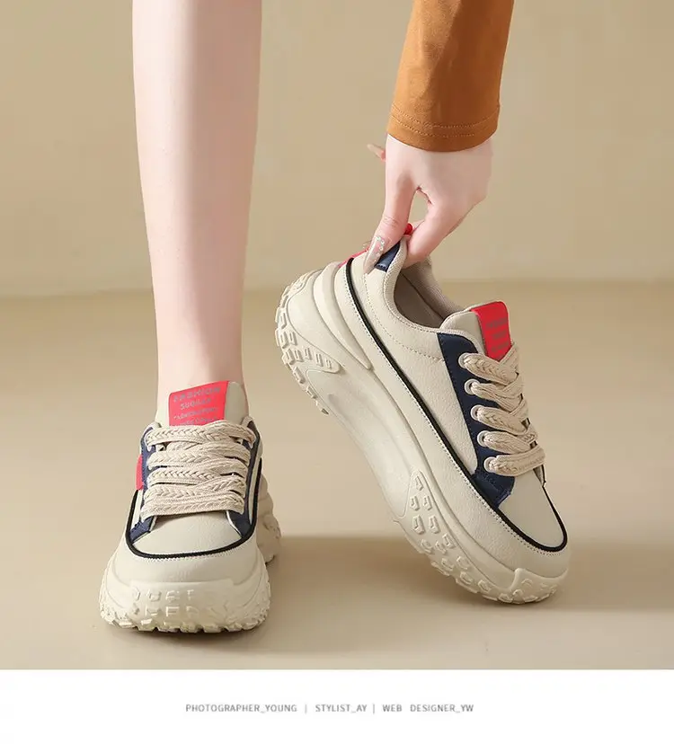 Non-slip Torre Shoes Feet Show Running sneaker 2024 Autumn Platform Shoes Women's Thick-soled Shoes for Small People Show Height Women's Shoes — feature 8