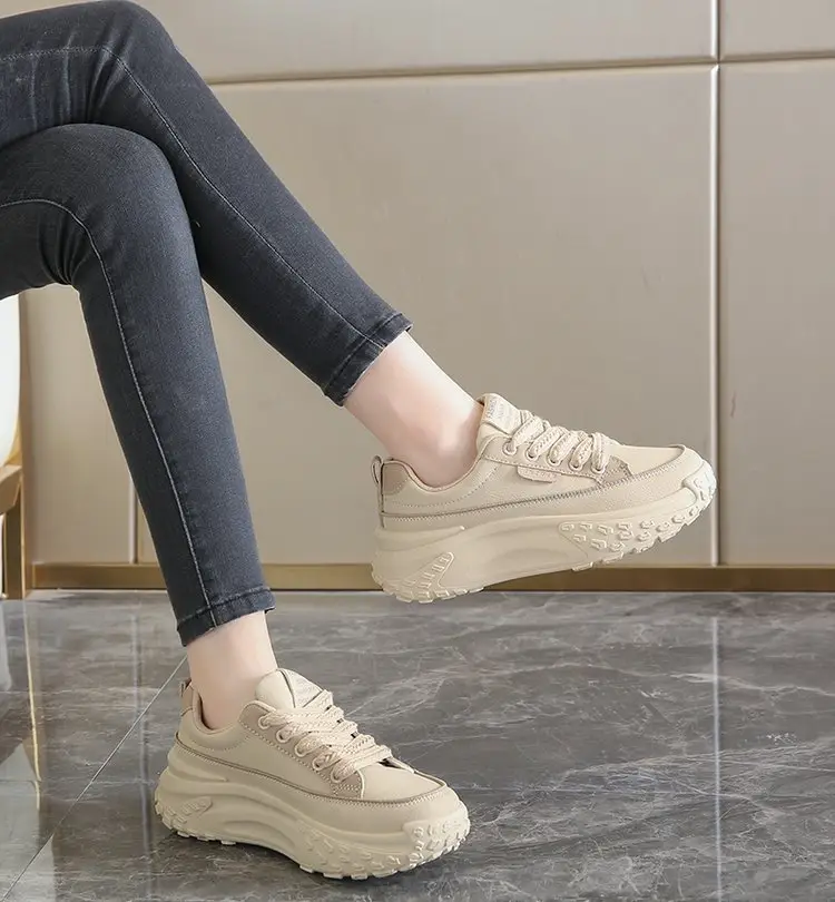 Non-slip Torre Shoes Feet Show Running sneaker 2024 Autumn Platform Shoes Women's Thick-soled Shoes for Small People Show Height Women's Shoes — feature 9