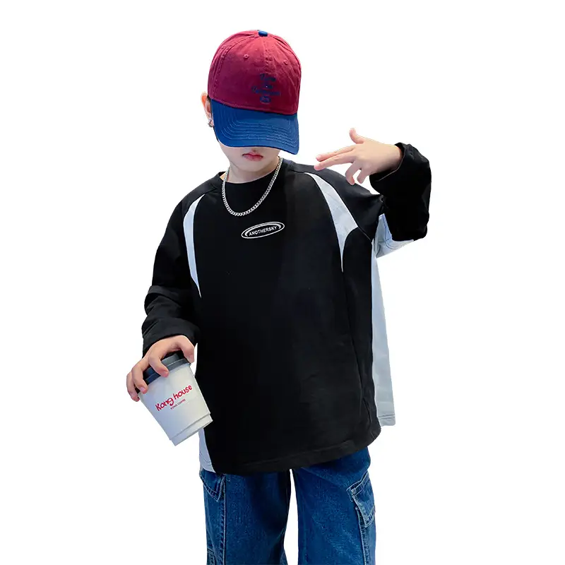Boys Long Sleeve Contrast T-Shirt 2025 Kids - Image 6