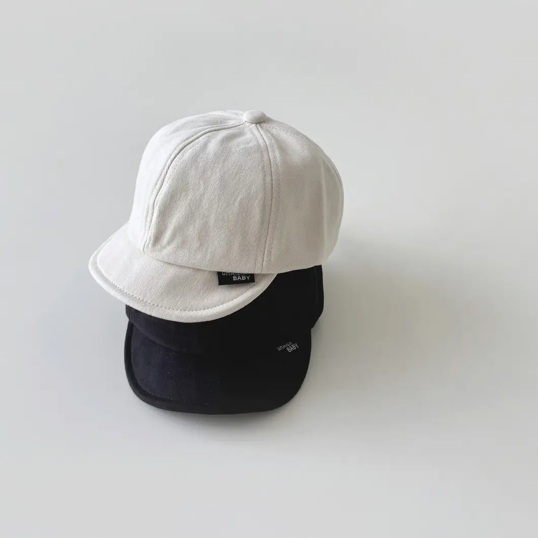 Beige Baseball Cap for Kids Soft Eaves - Image 6