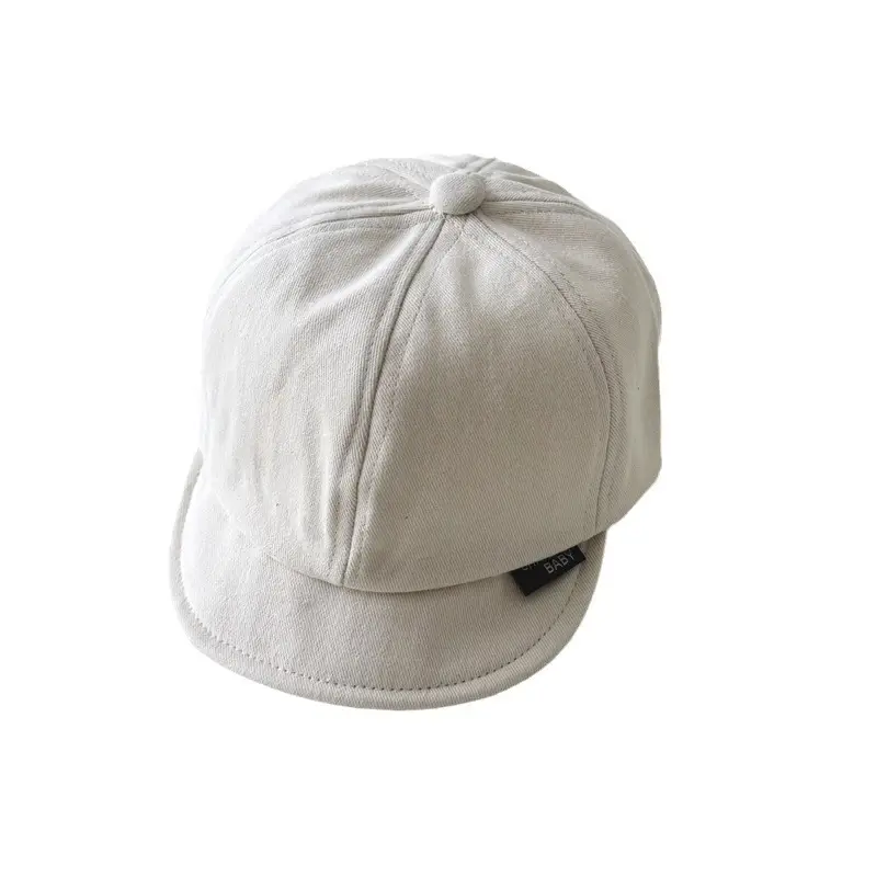 Beige Baseball Cap for Kids Soft Eaves - Image 8