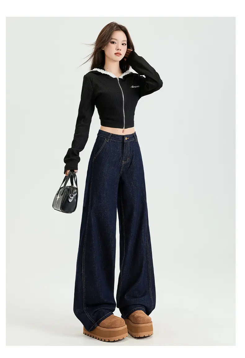 Dark Blue High Waist Slimming Jeans for Women Spring 2026 — feature 32