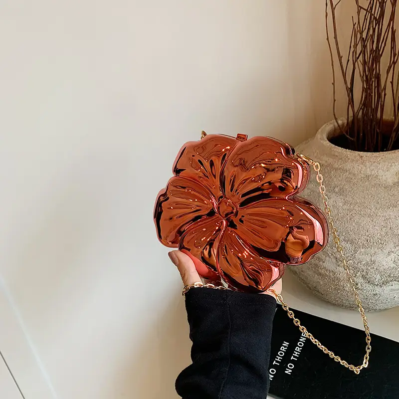 Women's 3D Floral Shoulder Messenger Bag Brown